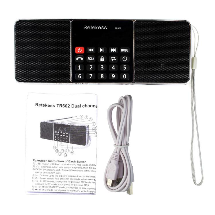 Retekess TR602 2 Band Bluetooth Radio MP3 Player