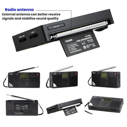 TECSUN PL-398MP Stereo Portable Full-Band Digital Tuning Radio Support SD Card Playback
