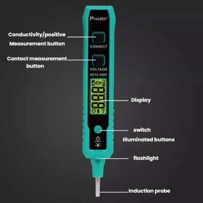 ProsKit NT-320-C Multifunctional Electrical Tester Pen Wire Break Detection Digital Display Induction Test Pen