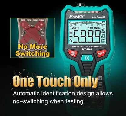 Multifunctional Burn-Proof 3 5/6 Intelligent Digital Multimeter Electrician Auto Ranging Universal Meter
