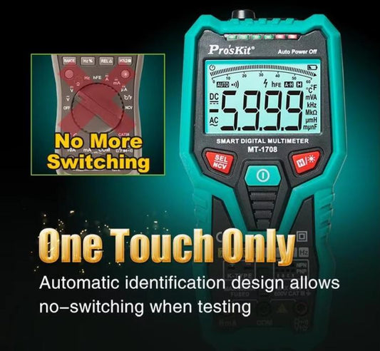 Multifunctional Burn-Proof 3 5/6 Intelligent Digital Multimeter Electrician Auto Ranging Universal Meter