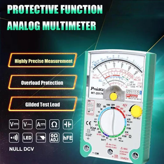 Analog Multimeter 26 Range Misoperation-Proof Burn-Proof Electrical Meter