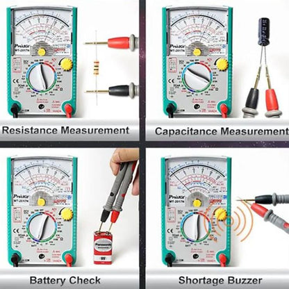 Analog Multimeter 26 Range Misoperation-Proof Burn-Proof Electrical Meter