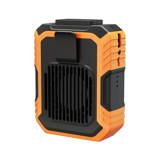 Rechargeable Waist-Mounted Clip Fan With 3-Speed Settings & LED Flashlight Hands-Free Cooling For Construction, Outdoor Work, Hiking