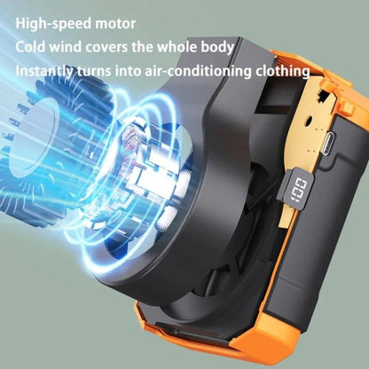 F31 Rechargeable Waist-Mounted Clip Fan With 5-Speed Adjustable Airflow, Stand & Flashlight