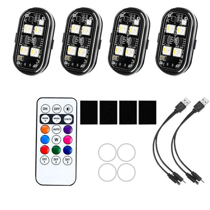 Wireless Remote-Controlled Motorcycle LED Flashing Taillight For Retrofitting