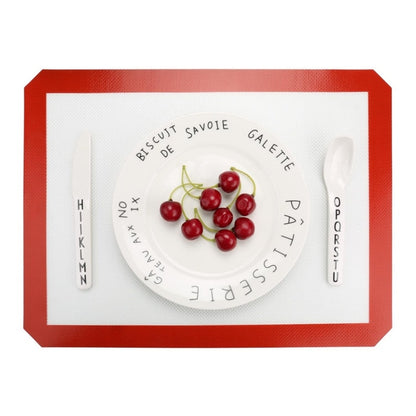 Platinum Glass Fiber Silicone Pastry Cake Cookie Baking Mat Pad Sheet Kneading Mat, 40x30cm, 29x26cm