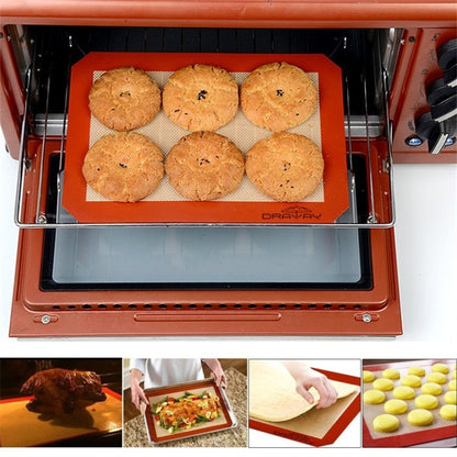 Platinum Glass Fiber Silicone Pastry Cake Cookie Baking Mat Pad Sheet Kneading Mat, 40x30cm, 29x26cm