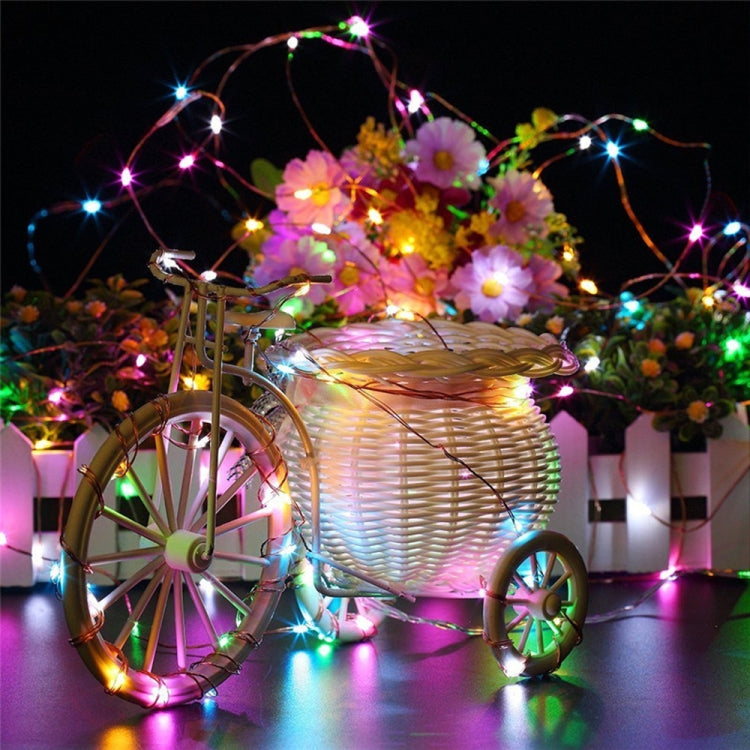 22m 200 LEDs Solar Powered Home Garden Copper Wire String Fairy Light Outdoor Christmas Party Decor Strip Lamp with 8 Modes, RGB, White Light, Warm White