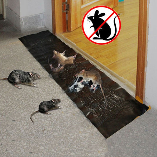 2 pcs Mouse Rodent Glue Rat Trap Board Mice Killer  Length:1.2m, Long Black