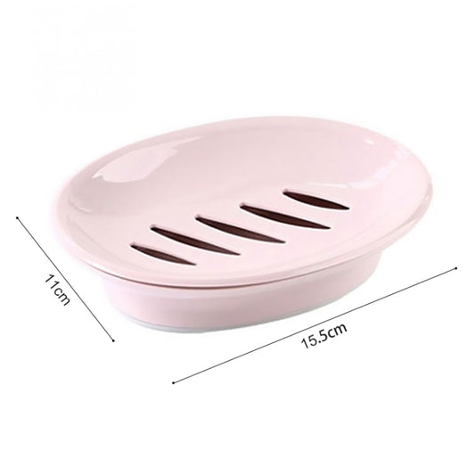Double Lattice Home Bathroom Soap Dish Box Case Holder Container