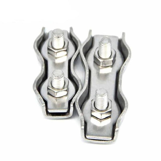 304 Stainless Steel Plate Single Clip Double Clamp Wire Rope Clamp, M2 Double Clip, M3 Double Clip, M4 Double Clip, M5 Double Clip, M6 Double Clip, M8 Double Clip, M10 Double Clip, M2 Single Clip, M10 Single Clip