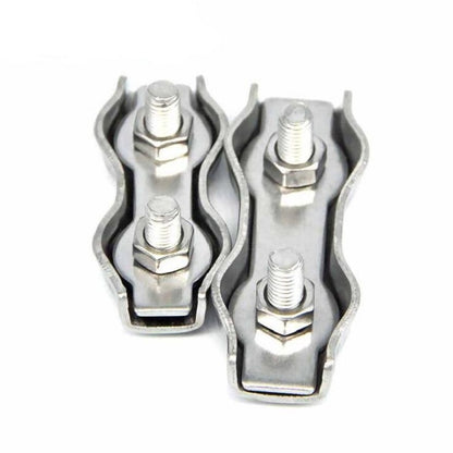 304 Stainless Steel Plate Single Clip Double Clamp Wire Rope Clamp, M2 Double Clip, M3 Double Clip, M4 Double Clip, M5 Double Clip, M6 Double Clip, M8 Double Clip, M10 Double Clip, M2 Single Clip, M10 Single Clip