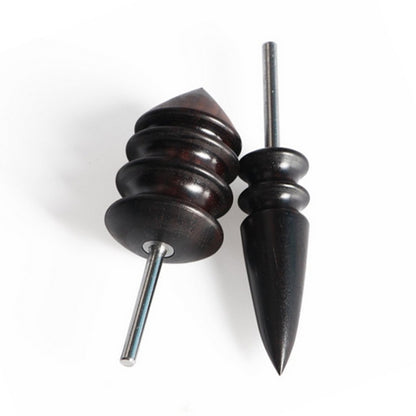 Leather Tool Edge Electric Polishing Slicker Flat Pointed Head Sandalwood Leathers Craft DIY Tools Tip Burnisher, S, L, Set（with S,L）
