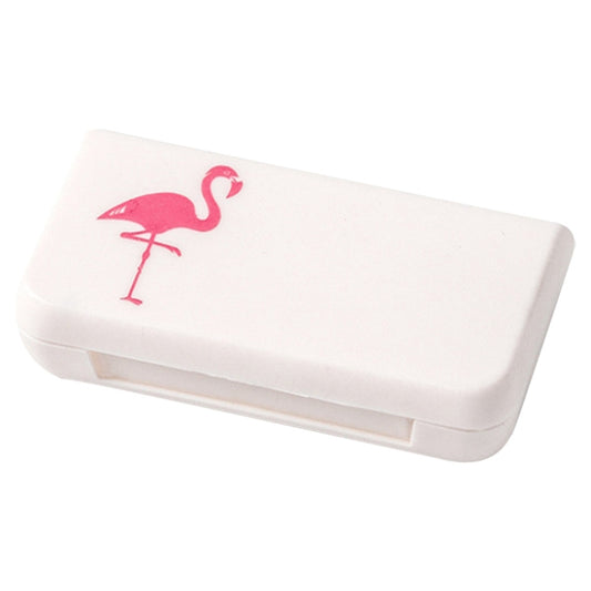 2 PCS Portable Mini Pill Case Medicine Boxes 3 Grids Travel Home Medical Drugs Container Holder Cases Storage Box, Flamingo, Letter, Cactus, Leaf, Pineapple