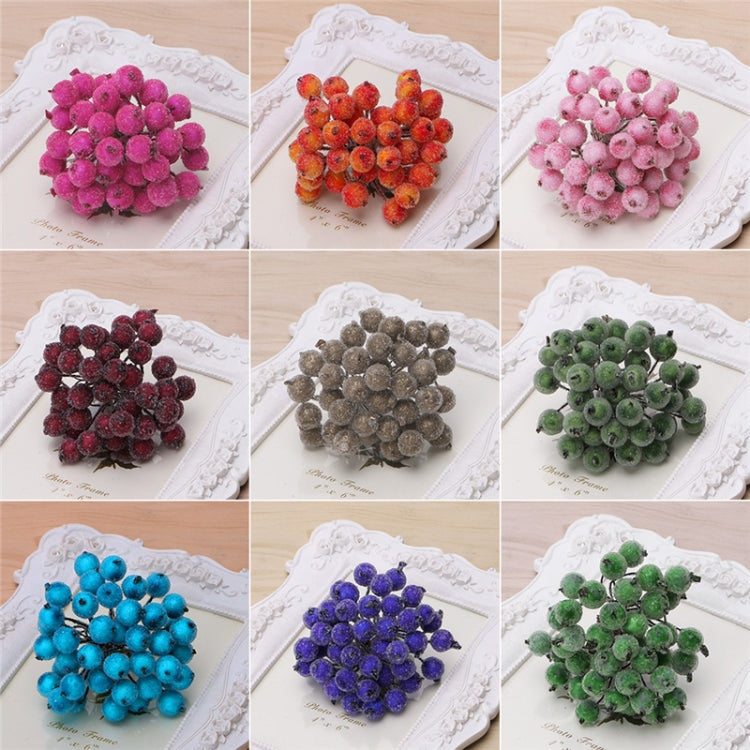 80PCS 12mm Simulation Berry Frost Red Small Fruit Foam Berry DIY Accessories Flower Arrangement Material