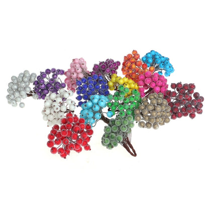 80PCS 12mm Simulation Berry Frost Red Small Fruit Foam Berry DIY Accessories Flower Arrangement Material