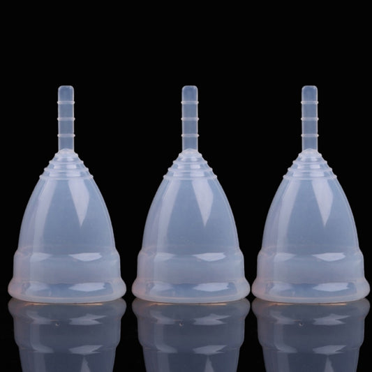 3PCS Reusable Soft Cup Medical Grade Silicone Menstrual Cup, Small, Large