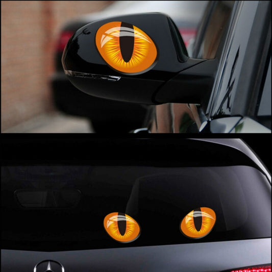 10pcs 10*8cm Cute Simulation Cat Eyes Car Stickers 3D Vinyl Decal for Rearview Mirror Car Head Engine Cover Windows Decoration, Cat Eyes 10x8cm