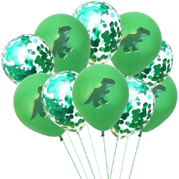 Dinosaur Theme Party Set Birthday Letter Pull Flag Aluminum Film Sequin Dinosaur Balloon Children Birthday Arrangement Decoration, Dinosaur Theme Party Set