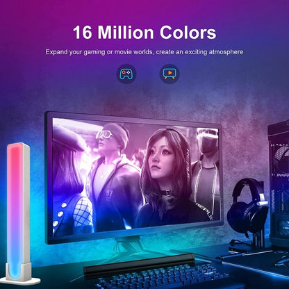 2 قطعة/صندوق RGB موسيقى خلفية سطح المكتب إيقاع التقاط الضوء المحيط، بلوتوث، واي فاي