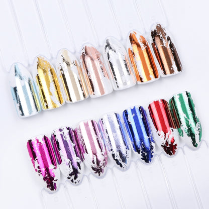 3 PCS Gold Sliver Slider Foil For Nail Holographic Transfer Wrap Sticker Adhesive Starry Manicure Decor Set, 3 PCS Gold Silver