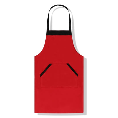 Solid Color Polyester Home Apron Antifouling Simple Adult Apron