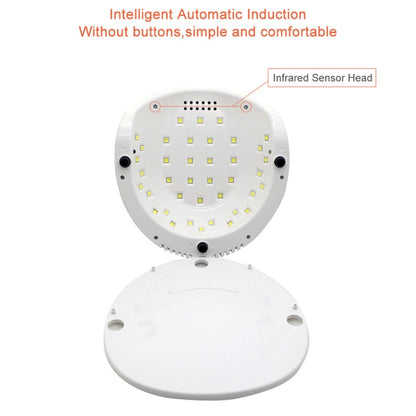 مجفف أظافر F6 UV LED بمصباح أظافر مزدوج اليدين لعلاج طلاء الأظافر الجل بالأشعة فوق البنفسجية مع مستشعر ومؤقت وشاشة LCD