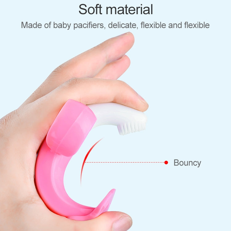 3 PCS Baby Silicone Training Toothbrush Banana Shape Safe Toddle Teether Chew Toys Teething Ring Gift for Infant Baby Chewing, Yellow-B