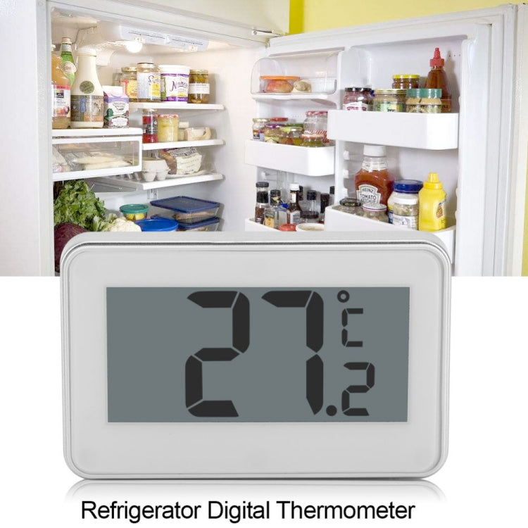 Large LCD Refrigerator Thermometer with Adjustable Stand  Magnet Digital Thermometer, Thermometer White