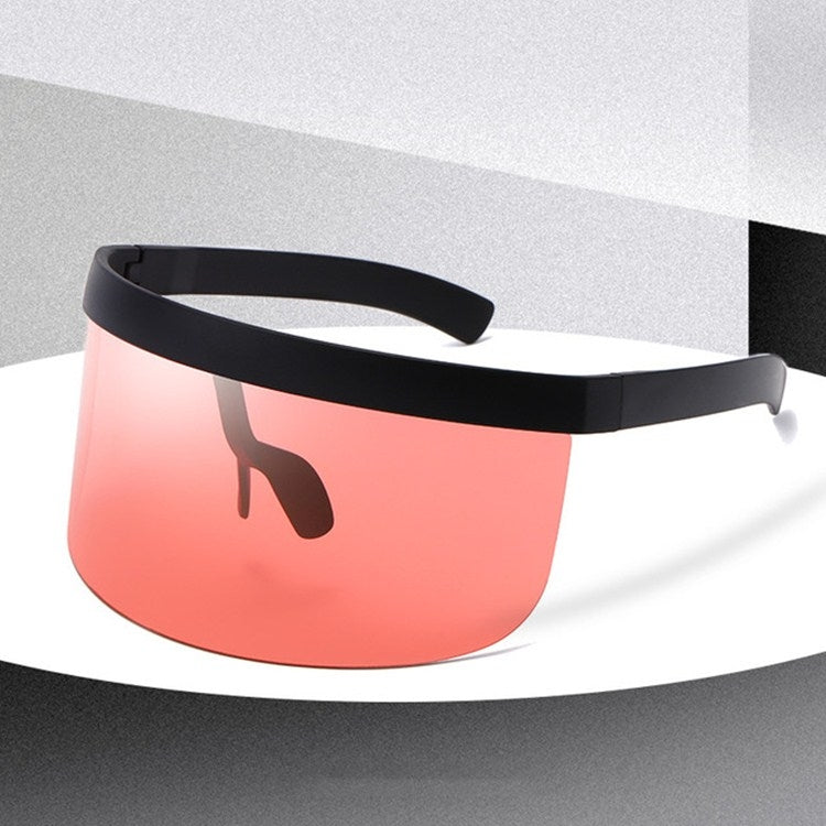 Anti-peeping Sun Mirror Integrated Anti-foam Sunscreen Mask, Black Frame Gray, Black Frame Red, Black Frame Blue, Black Frame Yellow, Black Frame Transparent, Black Frame White Mercury, Black Frame Rainbow, Black Frame Local Gold�����������������������...
