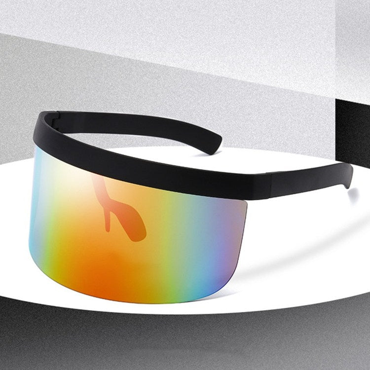 Anti-peeping Sun Mirror Integrated Anti-foam Sunscreen Mask, Black Frame Gray, Black Frame Red, Black Frame Blue, Black Frame Yellow, Black Frame Transparent, Black Frame White Mercury, Black Frame Rainbow, Black Frame Local Gold�����������������������...