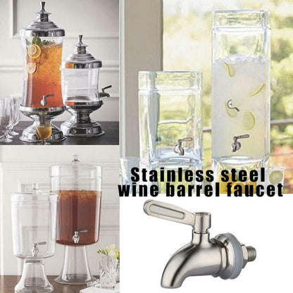 Drink Dispenser Beverage Wine Barrel Tap Spigot Stainless Steel Coffee Juice Faucet, 12mm, 16mm