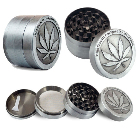 Weed Grinder Metal Stainless Steel Maple leaf Type Herbal Herb Tobacco Grinder, 30MM 3 laryers, 40MM 4 laryers, 50MM 4 laryers