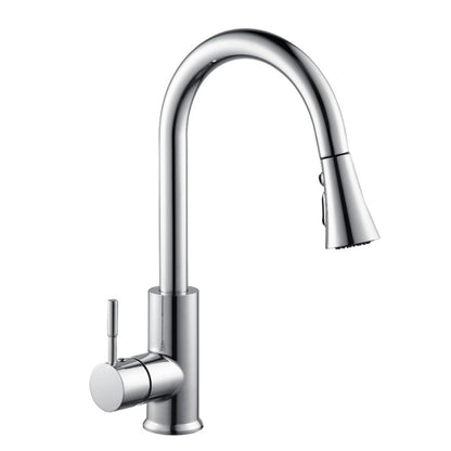 Kitchen Horn Button Switch Pausable Faucet Sprinkler Water Saving Nozzle Sprayer Filter, Plating CP, Drawing BN