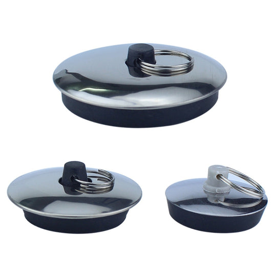 3 PCS Sink Rubber Plug Wash Basin Bathtub Plug Mop Pool Laundry Pool Blocking Plug, S, M, L