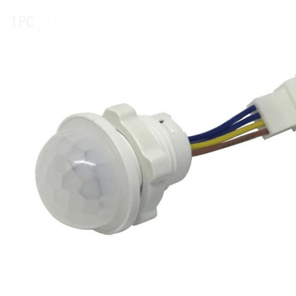 مصباح ليلي LED حساس بضوء الأشعة تحت الحمراء داخلي وخارجي، مستشعر حركة، مفتاح تأخير زمني، تيار متردد 220 فولت