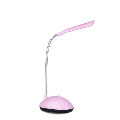 2 PCS Flexible Adjustable Portable Bedroom Reading Desk Lamp LED Night Light for Children, White, Pink, Blue, Green