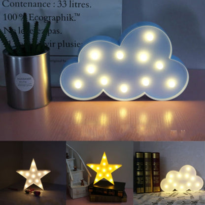 مصباح طاولة بجانب السرير LED على شكل سحابة بتصميم مفتاح، مصباح ليلي دافئ لغرفة النوم وغرفة الدراسة، لون أبيض وأزرق