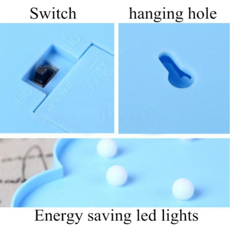 مصباح طاولة بجانب السرير LED على شكل سحابة بتصميم مفتاح، مصباح ليلي دافئ لغرفة النوم وغرفة الدراسة، لون أبيض وأزرق