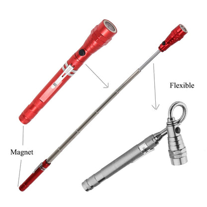2 PCS 1W Flexible Magnet Camping Fishing Telescopic 360 Degrees Head Flashlight Outdoor Torch Magnetic Pick Up Tool Lamp
