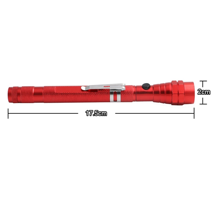 2 PCS 1W Flexible Magnet Camping Fishing Telescopic 360 Degrees Head Flashlight Outdoor Torch Magnetic Pick Up Tool Lamp