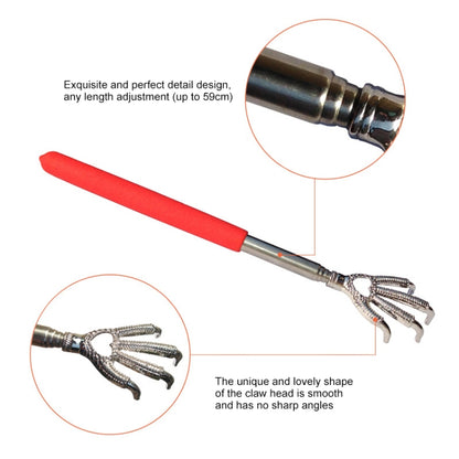 Practical Handy Stainless Telescopic Pocket Scratching Massage Kit Bear claw back scratcher(Color Random delivery)