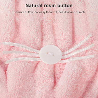 Coral Fleece Soft Absorbent Cat Ear Dry Hair Cap Thickened Adult Shower Cap