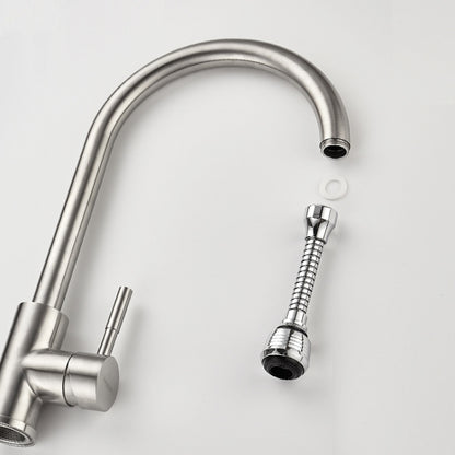 360 Degree Rotate Kitchen Accessories Long Water Bubbler Filter Water Saving Aerator Nozzle Tap, Long Water Bubbler Filter