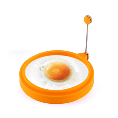 DIY Breakfast Round Silicone Egg Ring Fried Egg Mould Pancake Ring Non-stick Kitchen Cooking Mould, Round, Blue, Round, Green, Round, Orange, Round, Red