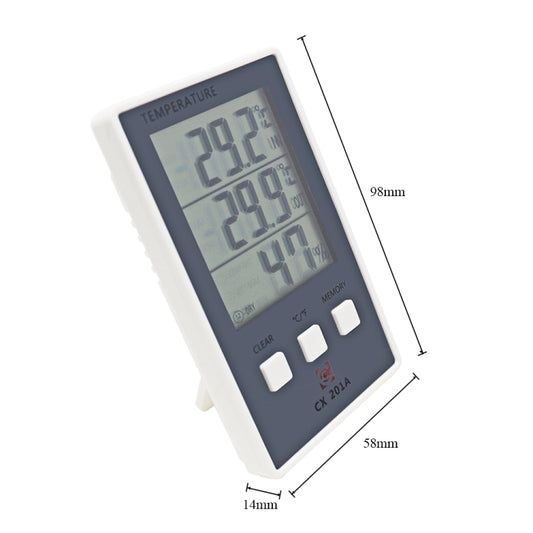 محطة طقس رقمية LCD CX-201A، مقياس حرارة ورطوبة داخلي وخارجي، مقياس رطوبة مع مستشعر درجة الحرارة، CX-201A