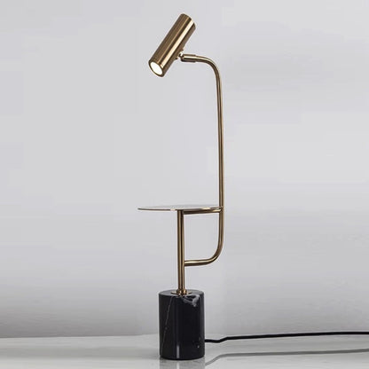 Minimalist Marble with Small Table Floor Lamp