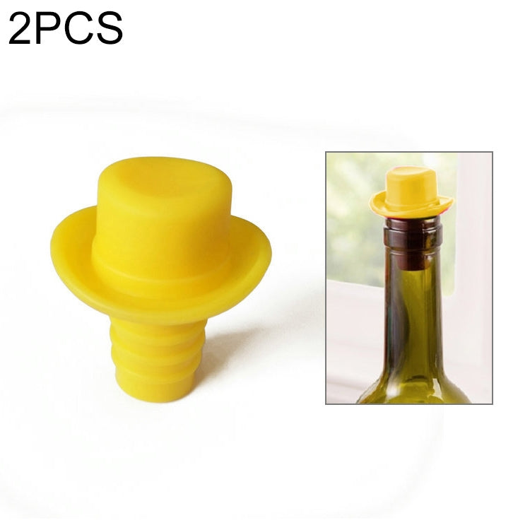 Silica Gel Top Hat Fresh Wine Corks Cruet Red Wine Stopper, 2 PCS Hat Shape(Brown), 2 PCS Hat Shape(Black), 2 PCS Hat Shape(Red Wine), 2 PCS Hat Shape(Yellow), 2 PCS Hat Shape(Rose Red), 2 PCS Hat Shape(Red)