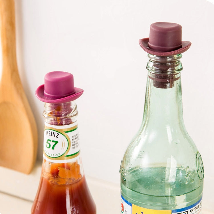 Silica Gel Top Hat Fresh Wine Corks Cruet Red Wine Stopper, 2 PCS Hat Shape(Brown), 2 PCS Hat Shape(Black), 2 PCS Hat Shape(Red Wine), 2 PCS Hat Shape(Yellow), 2 PCS Hat Shape(Rose Red), 2 PCS Hat Shape(Red)